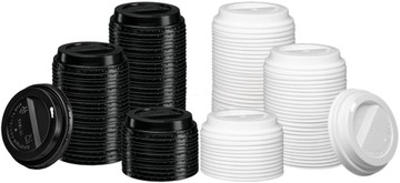 SZCZELNE POKRYWKI WIECZKA DEKLE DO KUBKÓW PAPIEROWYCH 250ml 80mm