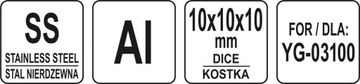 ДИСК ДЛЯ ОВОЩЕРЕЗКИ YG-03100 КУБ 10