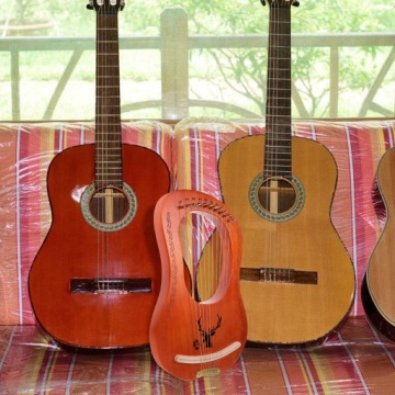 1ZEST LYRA SET 10 STRINGS ROSEWOOD COLOURED HARP