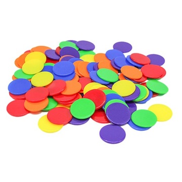 100 sztuk Liczniki Markery Bingo Liczenie żetonów Sortowanie 25mm stałe