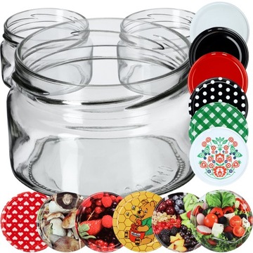 20x БАНКА 250мл СТЕКЛА ДЛЯ ПРИГОТОВЛЕНИЯ ВАРЕНЬЕ МЕДОВОЕ + КРЫШКИ FI82