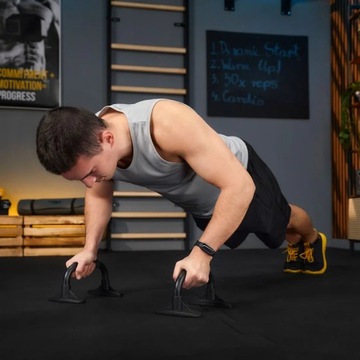 Kółko do ćwiczeń mięśni brzucha Uchwyty do pompek Gumy Mata Zestaw 4w1 TREX