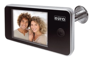 Электронный видеопросмотр Judas для дверей EURA VDP-01C1 ERIS Silver