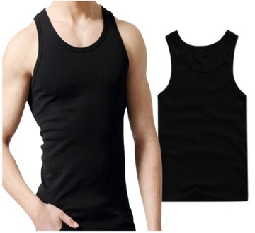 PODKOSZULKA CZARNA męska 100% bawełna rozmiar XL