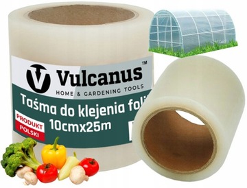 TAŚMA DO KLEJENIA FOLII ogrodniczych TUNELI NAPRAWCZA mocna 10cm x 25mb