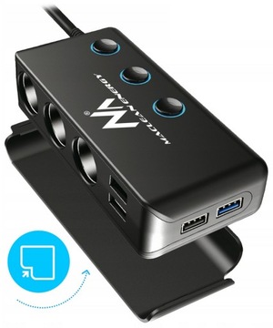 РАЗЪЕМ ПРИкуривателя 3 РАЗЪЕМА 4x USB