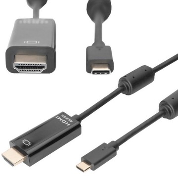 KABEL ADAPTER USB-C 3.1 TYPC DO HDMI 4K DIGITUS 5m