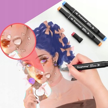 НАБОР АЛКОГОЛЬНЫХ МАРКЕРОВ МАНГА 80 ШТ.