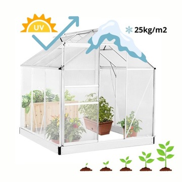 Ogrodowego Polycarbonate House 1.9x1,95 м 3,61 м2 УФ -защита