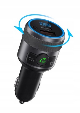 TRANSMITER FM BLUETOOTH USB TYP C QC 3.0 + PD BASS