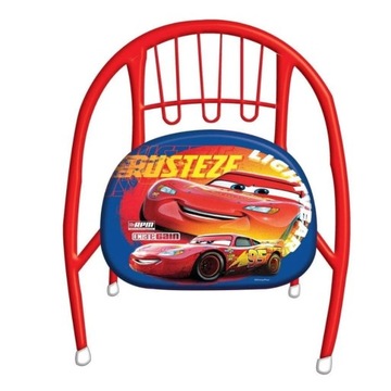 KRZESEŁKO DLA DZIECI METALOWE CARS 36CM AUTA