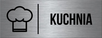 TABLICZKA Kuchnia Aluminium Piktogram Srebrna
