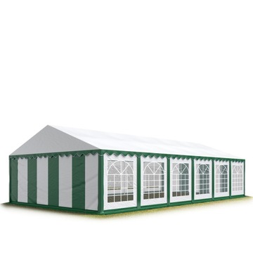 6x12m Namiot imprezowy, PVC 700, zielono-biały