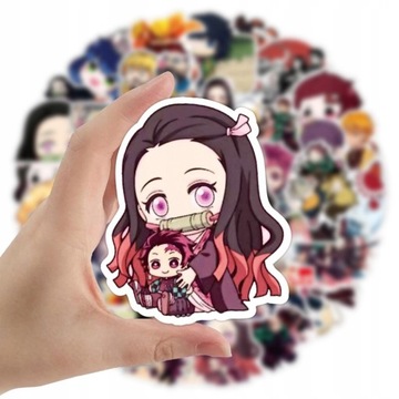 100 sztuk Demon Slayer Anime Kamado Nezuko naklejk LOL669