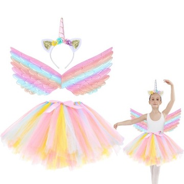 3Pcs Girl DressUp Princess Dress Balley Mesh Skirt
