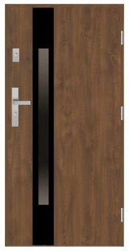 Drzwi zewnętrzne 68mm GI22 BLACK ORZECH 90 PRAWE