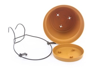 круглые цветочные горшки с крючками для балконных перил, антрацит CAPRI B. 20