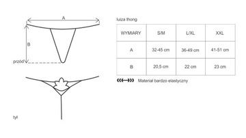 Transparentne Erotyczne Stringi - Obsessive Luiza S/M
