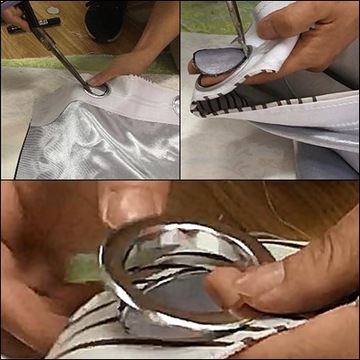 Лента жесткости с люверсами для штор, 8 см.