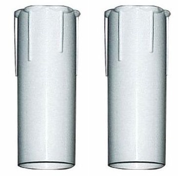 Gilza 30x88mm osłonka świeczka plastikowa BIAŁA 3x9cm do lamp żyrandoli 2x