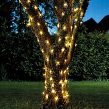 Проводные солнечные садовые фонари 100 светодиодов IP44 Теплый белый