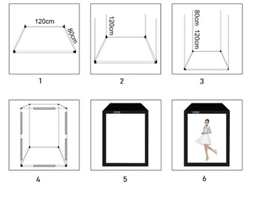 PULUZ БЕЗТЕННАЯ ТЕНТА 200 СМ 6 СВЕТОДИОДНЫХ ЛАМП 23600LM