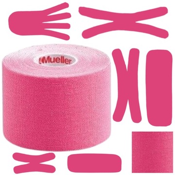 Taśma Kinezjologiczna Tape dla Sportowców na Urazy 5 cm x 5 m Mueller