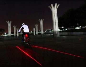 ЗАДНИЙ ВЕЛОСИПЕДНЫЙ ФОНАРЬ 5 LED - 7 РЕЖИМОВ + ЛАЗЕР