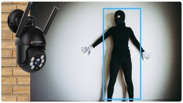 IP-камера WiFi SMART Наружная поворотная сигнализация 8MPX Обнаружение движения 4X ZOOM