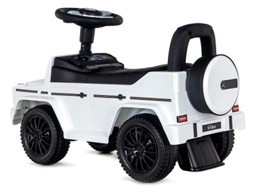 DUŻY JEŹDZIK samochód AUTO pchacz MERCEDES G-CLASS chodzik DŹWIĘKI schowek