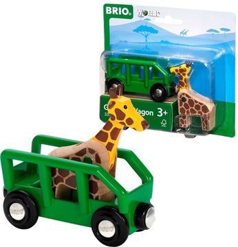 BRIO WAGONIK I DREWNIANA FIGURKA ŻYRAFY 33724