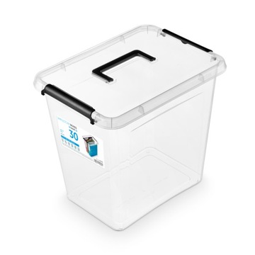 POJEMNIK PUDEŁKO ORGANIZER Z POKRYWĄ RĄCZKĄ 30 L