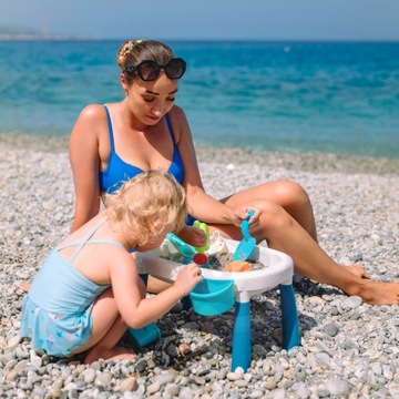 STÓŁ STOLIK WODNY 2w1 PIASKOWNICA XXL 7el. WOOPIE