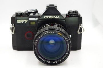 COSINA Computer CT7 + PORST MC Weitwinkel 28mm 1:2.8 B.ŁADNY