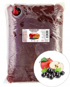 Sok JABŁKO-CZARNA PORZECZKA NATURALNY 100% NFC 5L