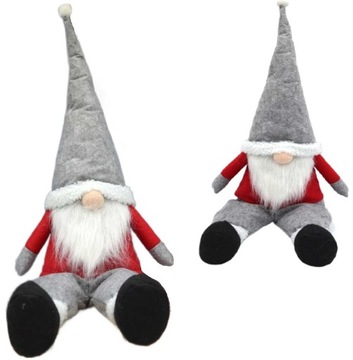 OZDOBA ŚWIĄTECZNA SIEDZĄCY SKRZAT MIKOŁAJ DEKORACYJNY 45CM