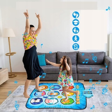 МУЗЫКАЛЬНЫЙ ТАНЦЕВАЛЬНЫЙ КОВРИК ПИАНО ТАНЦЕВАЛЬНАЯ ИГРА ТАНЦЕВАЛЬНЫЙ КОВРИК ДЛЯ ДЕТЕЙ