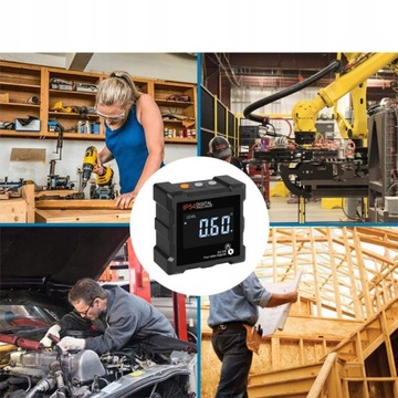 ЭЛЕКТРОННЫЙ ЖК-ИНКЛИНОМЕТР IP54 ТОЧНОСТЬ 0–360°