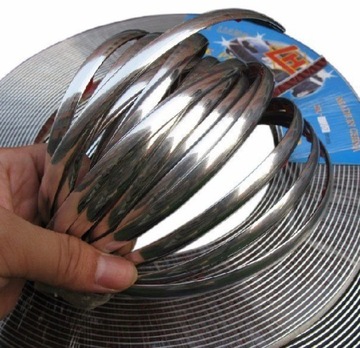 ДЕКОРАТИВНАЯ ПОЛОСКА, ХРОМИРОВАННАЯ ХРОМИРОВАННАЯ ЛЕНТА, 12 ММ НА МЕТР