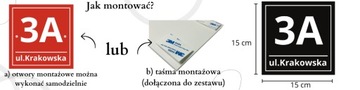 НОМЕР ДОМА 15x15см АДРЕСНАЯ ТАБЛИЧКА Маленькая | УЗОРЫ | + лента 3 м.