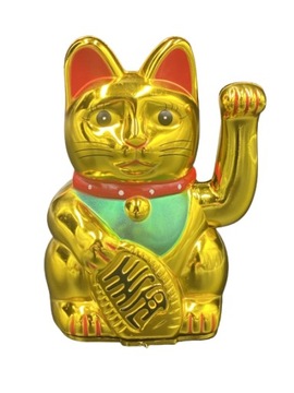 Японский Манеки-Нэко Китайский счастливый кот 15см