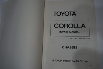 REPAIR MANUAL TOYOTA Corolla SALES K SERIES 1979