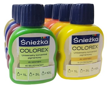 Śnieżka Colorex Pigment do farb każdy kolor 100 ml