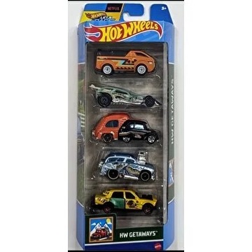 HOT WHEELS HTV46 GETAWAYS 5-Pack POJAZDY 5 AUTEK RESORAKI POJAZDY