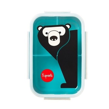 3 РОСТКА - LUNCHBOX BENTO BEAR TEAL LUNCHBOX БЕЗ BPA, БЕЗ ПВХ, F-БЕЗ F