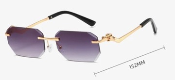 Прямоугольные узкие ретро очки без бретелек унисекс MAXIGROUP тренд 2024