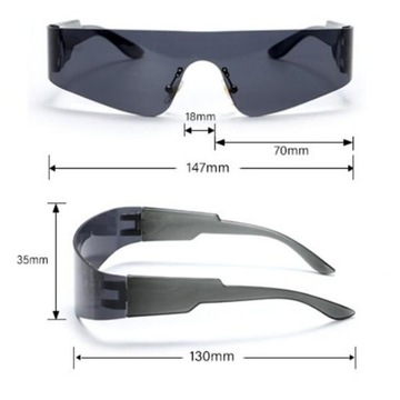 Modne sportowe okulary przeciwsłoneczne Anti Shock Ochrona UV Gothic Science czarne