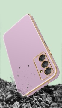 Чехол для Samsung Galaxy M15 5G GOLDEDGE CASE GLAMOUR PLECKI + стекло 9H
