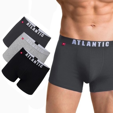 BOKSERKI MĘSKIE szorty 3-PAK ATLANTIC 3MH-011 XXL