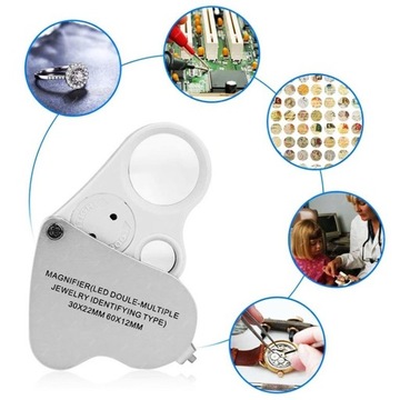 ЮВЕЛИРНАЯ ЛУПА LED UV 60x 30x